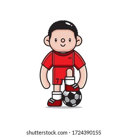 create vector designs for cute soccer player with a few details