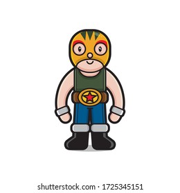 create vector designs for cute wrestler vector with a few details