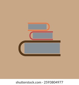 Create a vector icon illustration of a book featuring an closed book to represent reading, education, or knowledge