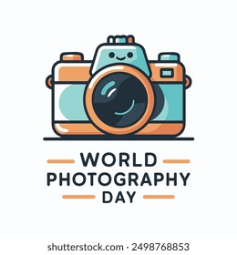 create a vector typography design with the text 'World Photography Day'