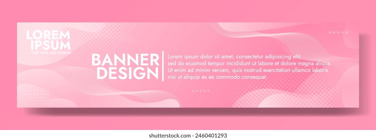 Create visually stunning headers, promotional banners, and graphic elements with this abstract gradient wave banner template. Smooth pink gradient waves for a modern and dynamic look