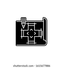 create visuals icon. Simple glyph, flat vector of game development icons for ui and ux, website or mobile application