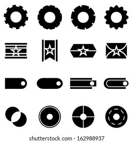 Create web icons on white background, stock vector