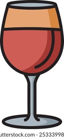 Create Wine With Black Outline On White Background