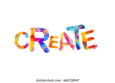 Create. Word of triangular letters