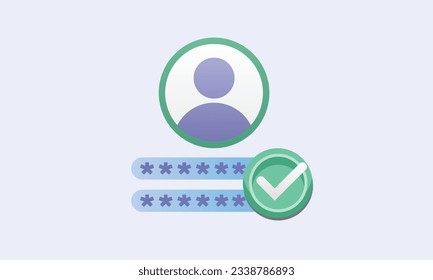 create your account icon, user registration form, login and password data.on white background.Vector Design Illustration.