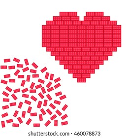 create your love vector on the white background