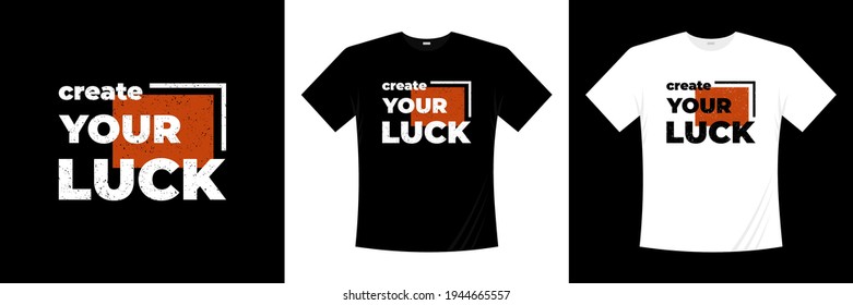 create your lucky typography t shirt design