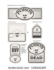 Create your own bottle labels, goody bag and table decordation with these fun elements.