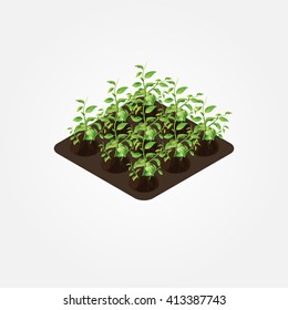 Create your own farm. isometric design elements set. Vector illustration