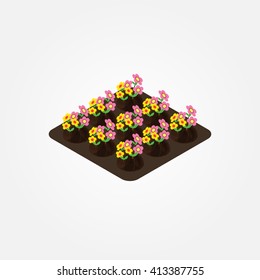 Create your own farm. isometric design elements set. Vector illustration