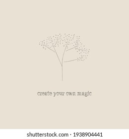 create your own magic concept card quote, gypsophila 