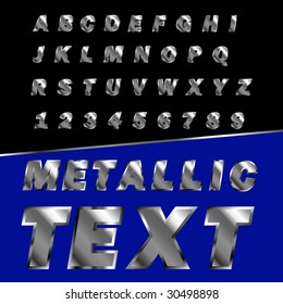 create your own metallic text