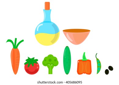 Create your own salad. Ingredients for Salad. 