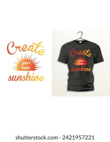 Create your own sun shine logo for t-shirt