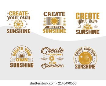 Create Your Own Sunshine Printable Vector Illustration