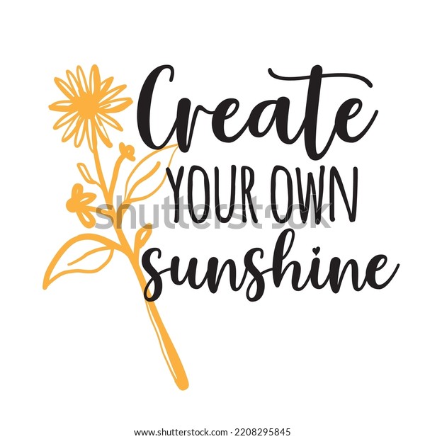 Create Your Own Sunshine Sunflower Hand Stock Vector (Royalty Free ...