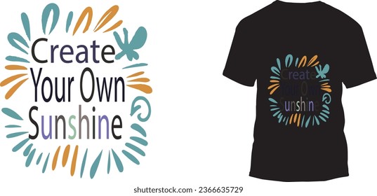 Create your own sunshine for T-shirt decoration
