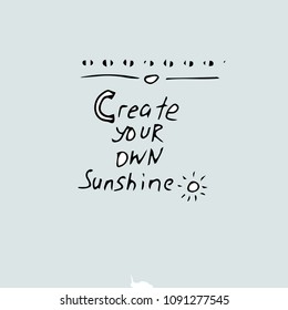create your own sunshine vector illustration