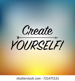 Create yourself illustrations with hand-lettering inspiration quote  