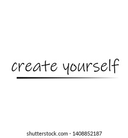 Create yourself text, typography for print or use as poster, card, flyer or T shirt