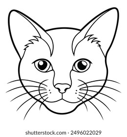 createb a cat head vector illustration style vector imeg
