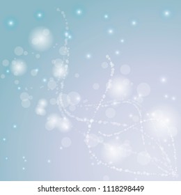 Created bokeh and light line on blue abstract background