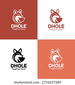 Created for brands needing a recognizable Dhole emblem for outdoor communities and wildlife initiatives.