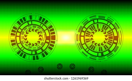 Created by several objects set to circle form inspiration from cassette tape in sci fi style