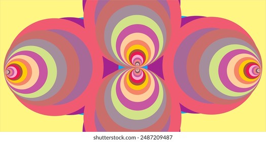 created circle design with multicolor circles connected with each circle with eachother