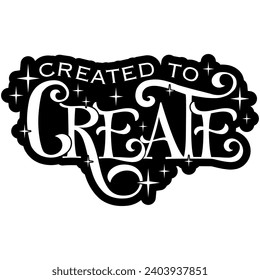 created to create black vector graphic design and cut file