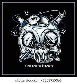 I WAS CREATED TO CREATE  was created with vector format, Can be used for digital printing and screen printing