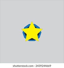 Creé un icono moderno, un objeto que parece una estrella amarilla