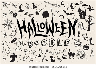 Ursprünglich von menschlichen Händen und Wacom erstellt, ist dieses für Sie, die viele Halloween-Icons, Doodle, Illustration, Textur etc. benötigen.