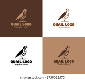 Created for outdoor brands and wildlife groups seeking a recognizable Quail emblem identity.