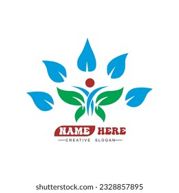 I created a powerful unique A logo with a person and leaves,
design logo