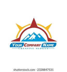 I created a powerful unique mountain sun logo.