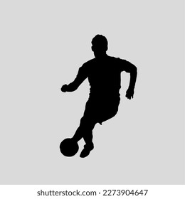 I created a silhouette of a soccer sport