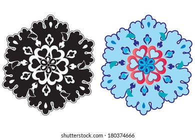 created with traditional Ottoman motifs pattern series