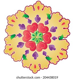 created with traditional Ottoman motifs pattern series