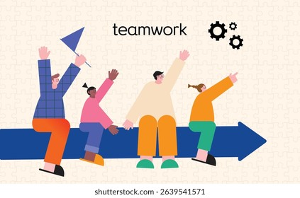 I created various illustrations related to teamwork.