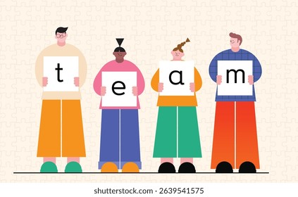 I created various illustrations related to teamwork.