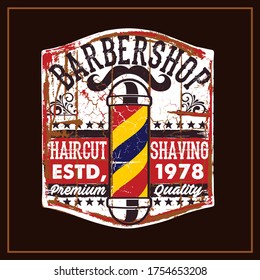 “Barbershop"was created with vector format. Can be used for digital printing and screen printing