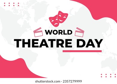 I created a World Theater Day design with good color nuances that are suitable for use in various media. You can also edit the colors and objects 1 by 1.
