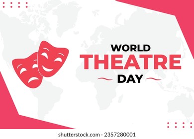 I created a World Theater Day design with good color nuances that are suitable for use in various media. You can also edit the colors and objects 1 by 1.