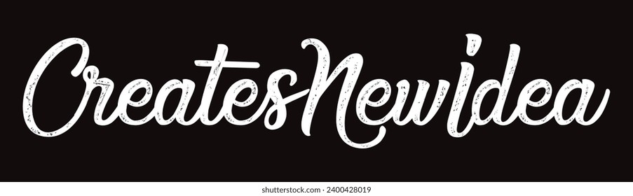 crea un nuevo texto de idea sobre fondo negro.
