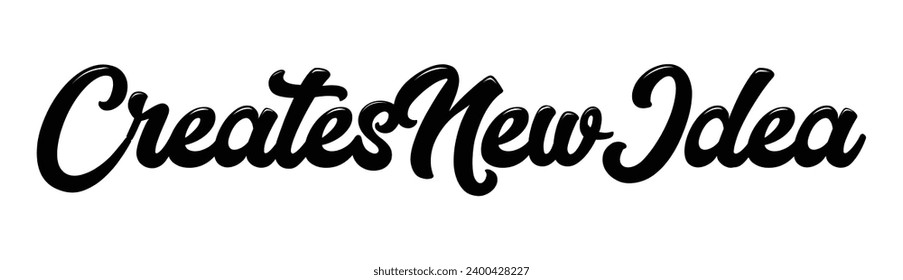 creates new idea text on white background.