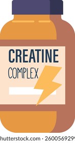 Creatine complex sport nutrition vector illustration