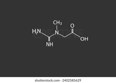 Creatine molecular skeletal chemical formula