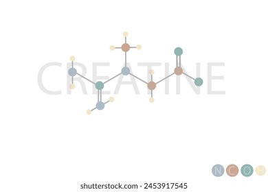 creatina fórmula química esquelética molecular